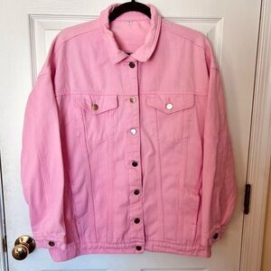 Pink Denim Jacket - Size Large